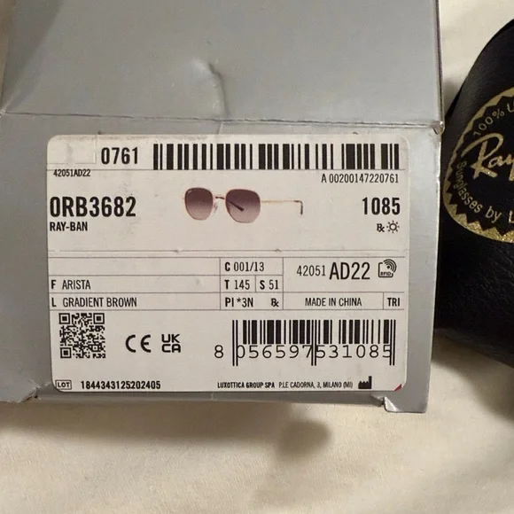 Ray-Ban HEXAGONAL Arista Gold and Brown Sunglasses - Picture 2 of 5